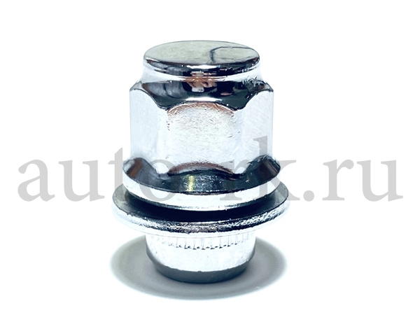 Гайка колеса М12х1.25 h=37.5мм, прессшайба D=18.5мм, ключ 21 (20шт)