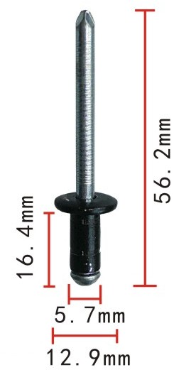 Заклёпка лючка бензобака 5,7х16,4х13,0мм (H2011)(100шт)