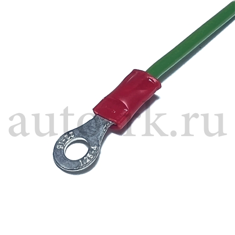 Клемма кольцевая д.  4мм с изоляцией+провод (50шт)