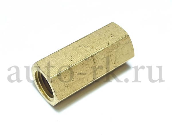 Переходник тормозной муфта М10х1 - М10х1 (металл)(иномарки)