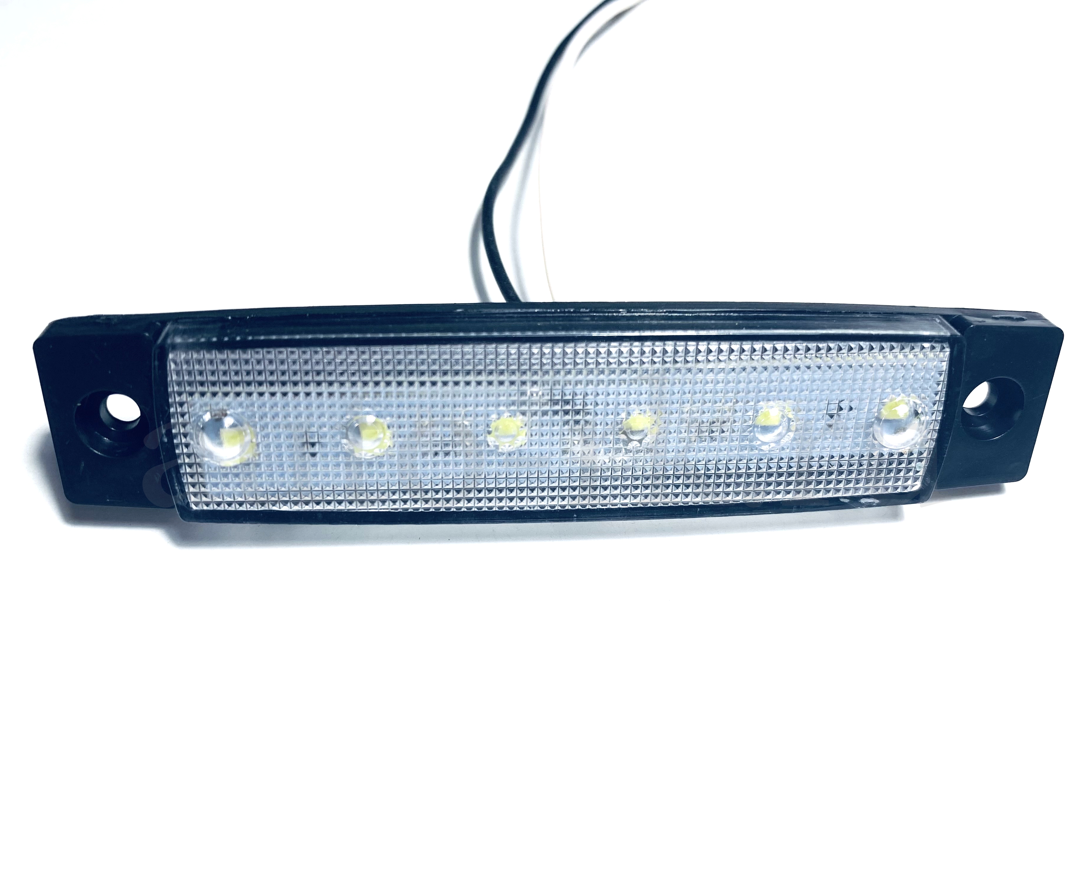 Указатель  габаритов  6 SMD (12v-24v) (95мм)(белый)(10шт)