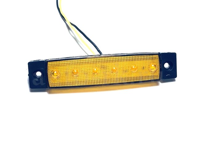 Указатель  габаритов  6 SMD (12v-24v) (95мм)(желтый)(10шт)