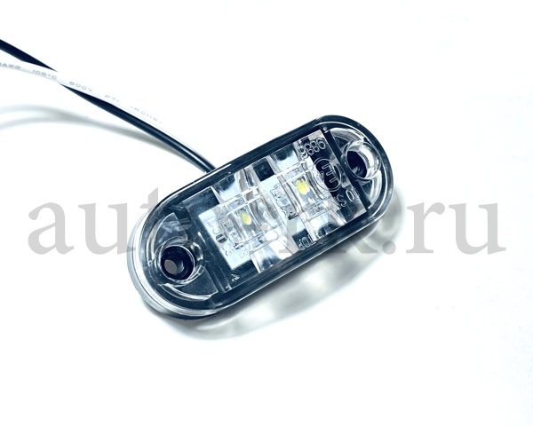 Указатель  габаритов  2 SMD/капля (12v-24v) (65мм)(белый)(4шт)