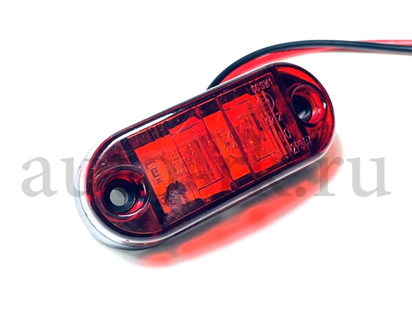 Указатель  габаритов  2 SMD/капля (12v-24v) (65мм)(красный)(4шт)