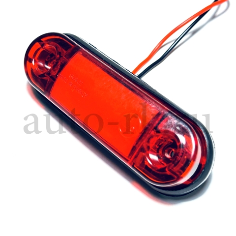 Указатель  габаритов  6 SMD (12v-24v) "NEON" (90мм)(красный)(10шт) 