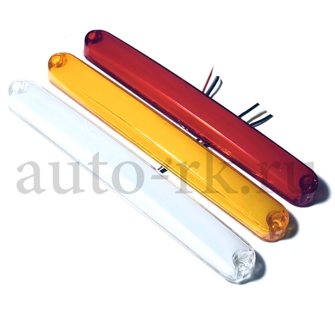 Указатель  габаритов 12 SMD (12v-24v) "NEON" (170мм)(красный)(10шт) 