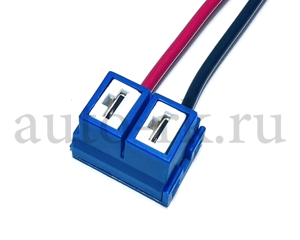 Колодка с проводом лампы Н-7 (керамическая в изоляции, угловая)