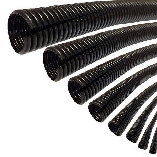 Трубка гофрированная d25.8мм (DKC)(чёрная, разрезная)(30м)
